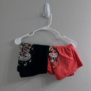Ed Hardy Black and Burnt Orange Women's Top BUNDLE